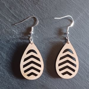 Wooden Lasercut Earrings